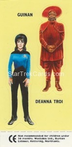 Star Trek TNG and Generations Weetabix Trading Card Guinan Deanna Troi