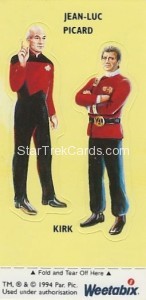 Star Trek TNG and Generations Weetabix Trading Card Jean Luc Picard Kirk