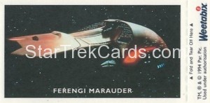 Star Trek TNG and Generations Weetabix Trading Card TNG Logo Borg Back