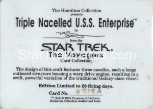 Star Trek The Voyagers Card Collection Trading Card Triple Nacelled USS Enterprise Back