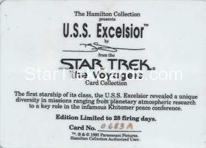 Star Trek The Voyagers Card Collection Trading Card USS Excelsior Back