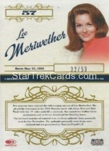 2008 Americana Celebrity Cuts Century Combo Materials Lee Meriwether Back