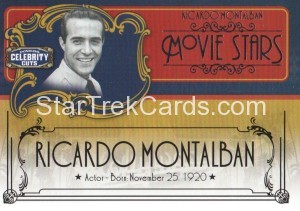 2008 Americana Celebrity Cuts Movie Stars Base Set Ricardo Montalban Front