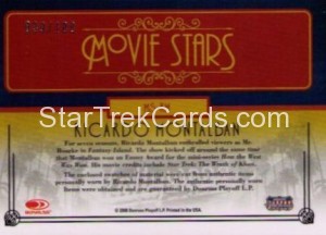 2008 Americana Celebrity Cuts Movie Stars Combo Materials Montalban Back