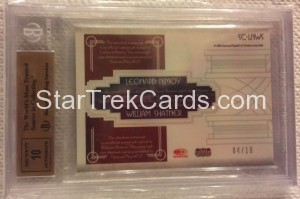 2008 Americana Celebrity Cuts Stardom Combo Signatures Leonard Nimoy and William Shatner Back