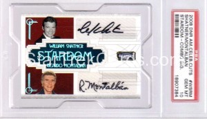 2008 Americana Celebrity Cuts Stardom Combo Signatures William Shatner and Ricardo Montalban Front