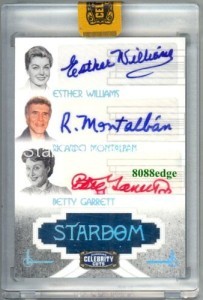 2008 Americana Celebrity Cuts Stardom Triple Signatures Ricardo Montalban Esther Williams Betty Garrett Front