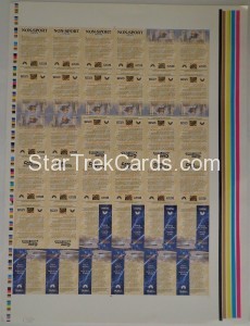 Star Trek Master Series Part Two Trading Card Uncut Promo Sheet Back 1