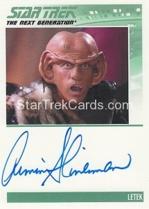 The Complete Star Trek The Next Generation Series 1 Trading Card Autograph Armin Shimerman