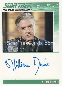 The Complete Star Trek The Next Generation Series 1 Trading Card Autograph William Denis