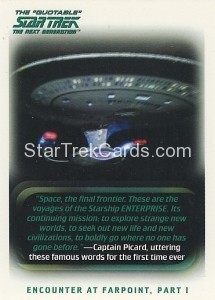 The Quotable Star Trek The Next Generation Trading Card 1