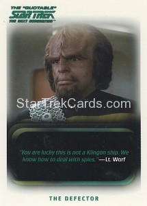 The Quotable Star Trek The Next Generation Trading Card 10
