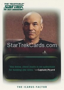 The Quotable Star Trek The Next Generation Trading Card 100