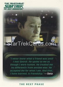 The Quotable Star Trek The Next Generation Trading Card 102