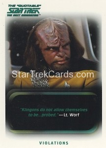 The Quotable Star Trek The Next Generation Trading Card 103