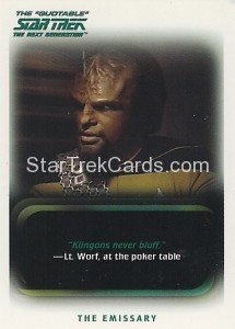 The Quotable Star Trek The Next Generation Trading Card 12