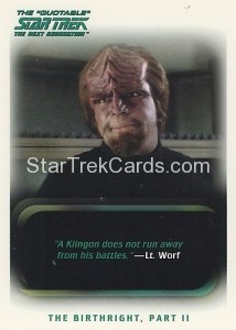 The Quotable Star Trek The Next Generation Trading Card 20