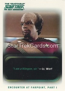 The Quotable Star Trek The Next Generation Trading Card 3