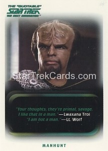 The Quotable Star Trek The Next Generation Trading Card 30