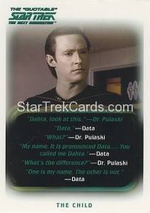 The Quotable Star Trek The Next Generation Trading Card 62