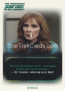 The Quotable Star Trek The Next Generation Trading Card 7