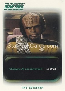 The Quotable Star Trek The Next Generation Trading Card 75