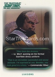 The Quotable Star Trek The Next Generation Trading Card 77