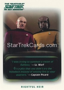 The Quotable Star Trek The Next Generation Trading Card 92