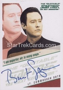 The Quotable Star Trek The Next Generation Trading Card Autograph Brent Spiner