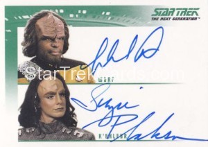 The Quotable Star Trek The Next Generation Trading Card Autograph Michael Dorn Suzie Plakson