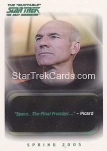 The Quotable Star Trek The Next Generation Trading Card BP