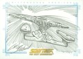 The Quotable Star Trek The Next Generation Trading Card Sketch Rear View Warping