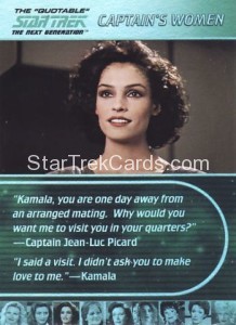 The Quotable Star Trek The Next Generation Trading Card W3