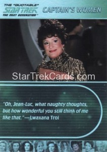 The Quotable Star Trek The Next Generation Trading Card W7