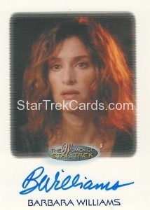 The Women of Star Trek Trading Card Autograph Barbara Williams