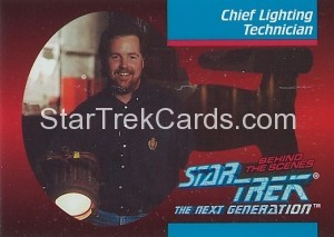 Star Trek The Next Generation Behind The Scenes Trading Card BTS30