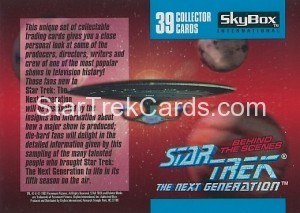Star Trek The Next Generation Behind The Scenes Trading Card Cover Card