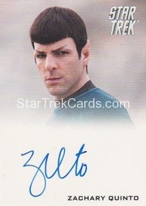 Star Trek Movie Trading Card Autograph Zachary Quinto Alternate