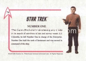 Star Trek The Original Series 40th Anniversary Trading Card 1967 Expansion 74 Back