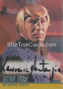 Star Trek The Original Series 40th Anniversary Trading Card A107 Rewards Card Black Ink