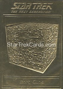 Star Trek Gold Sculptured Cards Borg Cube