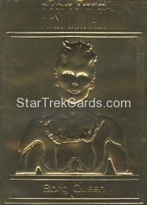 Star Trek Gold Sculptured Cards Borg Queen