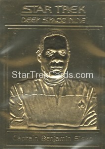 Star Trek Gold Sculptured Cards Captain Benjamin Sisko