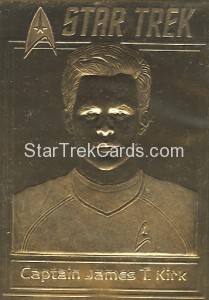Star Trek Gold Sculptured Cards Captain James T Kirk Pine