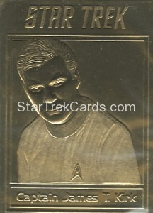 Star Trek Gold Sculptured Cards Captain James T Kirk Shatner