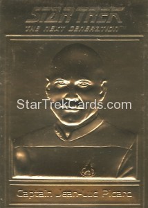 Star Trek Gold Sculptured Cards Captain Jean Luc Picard