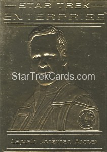 Star Trek Gold Sculptured Cards Captain Jonathan Archer