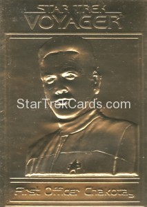 Star Trek Gold Sculptured Cards Chakotay