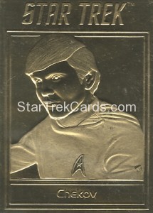 Star Trek Gold Sculptured Cards Chekov