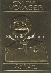 Star Trek Gold Sculptured Cards Chief Engineer BElanna Torres